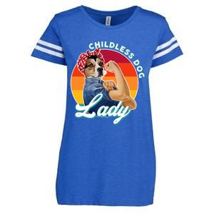 Childless Dog Lady Kamala Harris Funny Enza Ladies Jersey Football T-Shirt