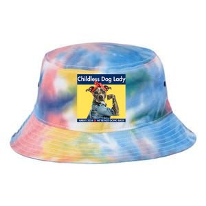 Childless Dog Lady Is Voting Kamala Election Usa 2024 Tie Dye Newport Bucket Hat