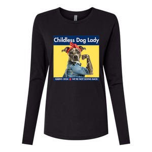 Childless Dog Lady Is Voting Kamala Election Usa 2024 Womens Cotton Relaxed Long Sleeve T-Shirt