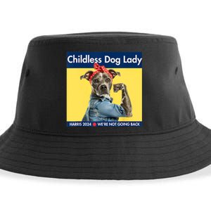 Childless Dog Lady Is Voting Kamala Election Usa 2024 Sustainable Bucket Hat