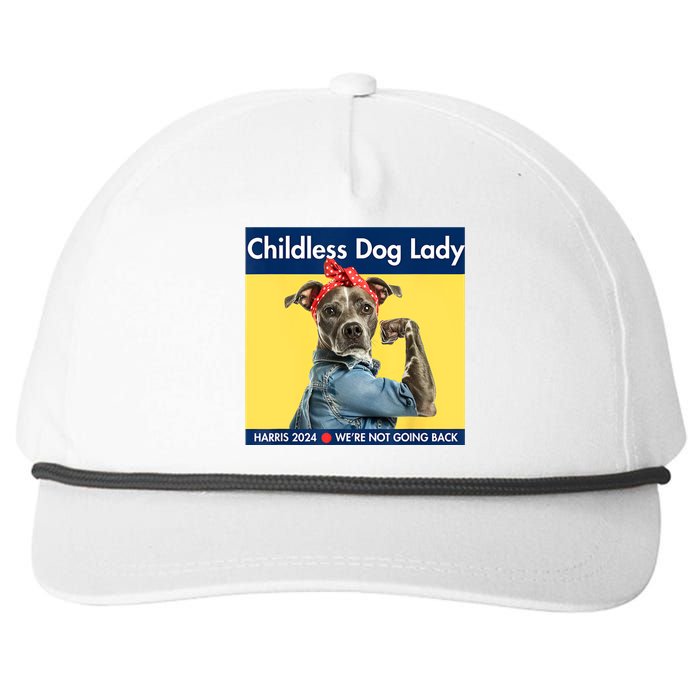 Childless Dog Lady Is Voting Kamala Election Usa 2024 Snapback Five-Panel Rope Hat