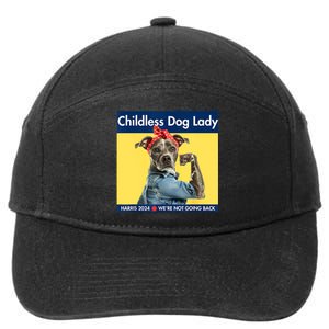 Childless Dog Lady Is Voting Kamala Election Usa 2024 7-Panel Snapback Hat