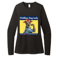 Childless Dog Lady Is Voting Kamala Election Usa 2024 Womens CVC Long Sleeve Shirt