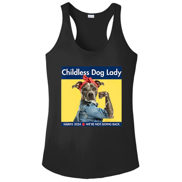 Childless Dog Lady Is Voting Kamala Election Usa 2024 Ladies PosiCharge Competitor Racerback Tank