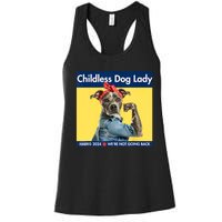 Childless Dog Lady Is Voting Kamala Election Usa 2024 Women's Racerback Tank