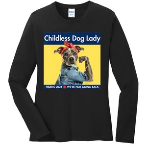 Childless Dog Lady Is Voting Kamala Election Usa 2024 Ladies Long Sleeve Shirt