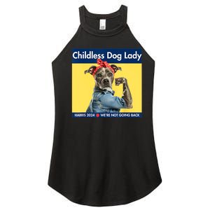 Childless Dog Lady Is Voting Kamala Election Usa 2024 Women's Perfect Tri Rocker Tank