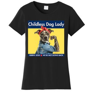 Childless Dog Lady Is Voting Kamala Election Usa 2024 Women's T-Shirt