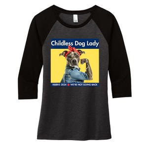 Childless Dog Lady Is Voting Kamala Election Usa 2024 Women's Tri-Blend 3/4-Sleeve Raglan Shirt