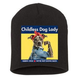 Childless Dog Lady Is Voting Kamala Election Usa 2024 Short Acrylic Beanie