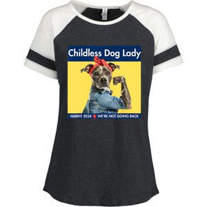 Childless Dog Lady Is Voting Kamala Election Usa 2024 Enza Ladies Jersey Colorblock Tee