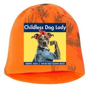 Childless Dog Lady Is Voting Kamala Election Usa 2024 Kati - Camo Knit Beanie