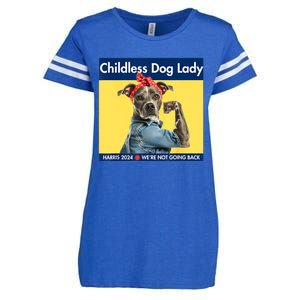 Childless Dog Lady Is Voting Kamala Election Usa 2024 Enza Ladies Jersey Football T-Shirt