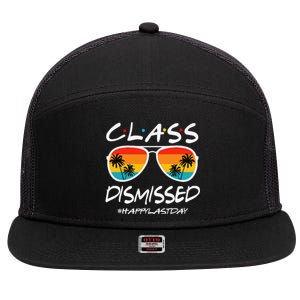 Class Dismissed Last Day Of Schools Out For Summer Teachers 7 Panel Mesh Trucker Snapback Hat