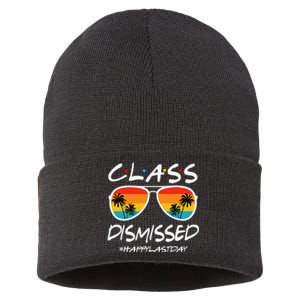 Class Dismissed Last Day Of Schools Out For Summer Teachers Sustainable Knit Beanie