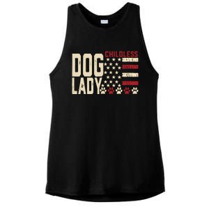 Childless Dog Lady Vote 2024 Us Flag Democratic President Ladies PosiCharge Tri-Blend Wicking Tank