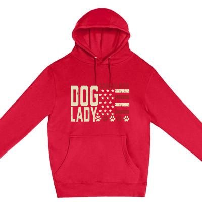 Childless Dog Lady Vote 2024 Us Flag Democratic President Premium Pullover Hoodie