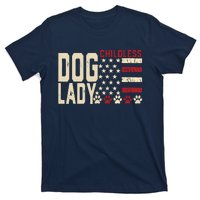 Childless Dog Lady Vote 2024 Us Flag Democratic President T-Shirt