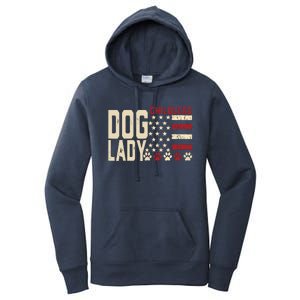 Childless Dog Lady Vote 2024 Us Flag Democratic President Women's Pullover Hoodie