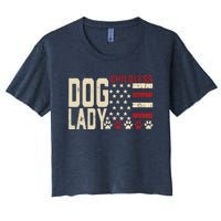 Childless Dog Lady Vote 2024 Us Flag Democratic President Women's Crop Top Tee