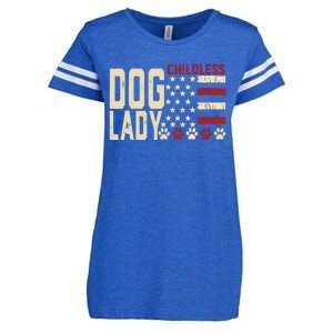 Childless Dog Lady Vote 2024 Us Flag Democratic President Enza Ladies Jersey Football T-Shirt