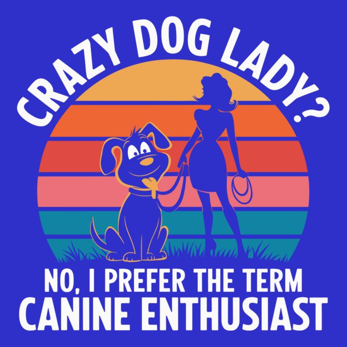 Crazy Dog Lady No I Prefer The Term Canine Enthusiast Retro Meaningful Gift Mousepad