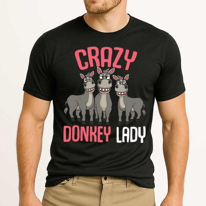 Crazy Donkey Lady Donkey Lover Cooling Performance Crew T-Shirt