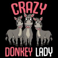 Crazy Donkey Lady Donkey Lover Cooling Performance Crew T-Shirt