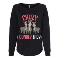 Crazy Donkey Lady Donkey Lover Womens California Wash Sweatshirt