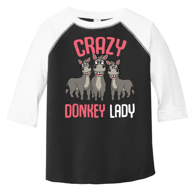 Crazy Donkey Lady Donkey Lover Toddler Fine Jersey T-Shirt