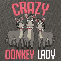 Crazy Donkey Lady Donkey Lover Cotton Canvas Backpack