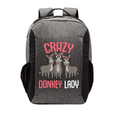 Crazy Donkey Lady Donkey Lover Vector Backpack