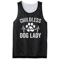 Childless Dog Lady Proud Dog Mom Heartbeat Mesh Reversible Basketball Jersey Tank