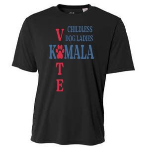 Childless Dog Ladies Vote For Kamala Harris 2024 Cooling Performance Crew T-Shirt