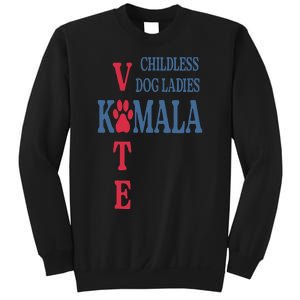 Childless Dog Ladies Vote For Kamala Harris 2024 Sweatshirt