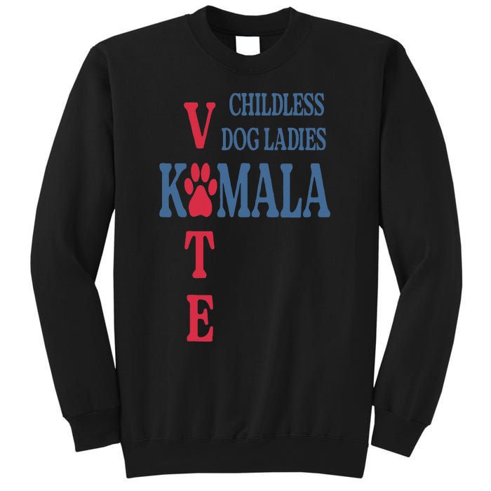 Childless Dog Ladies Vote For Kamala Harris 2024 Sweatshirt