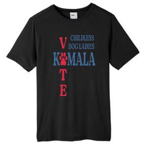 Childless Dog Ladies Vote For Kamala Harris 2024 Tall Fusion ChromaSoft Performance T-Shirt