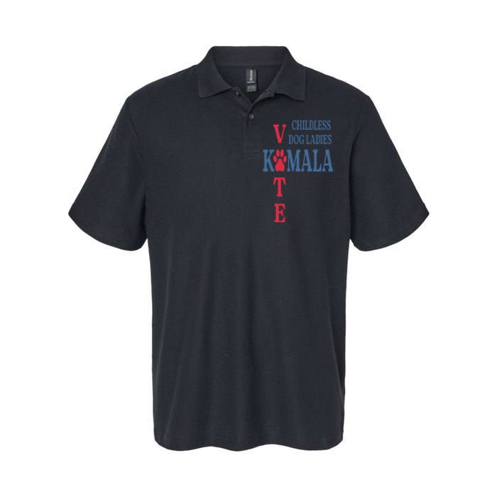 Childless Dog Ladies Vote For Kamala Harris 2024 Softstyle Adult Sport Polo