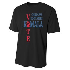 Childless Dog Ladies Vote For Kamala Harris 2024 Performance Sprint T-Shirt