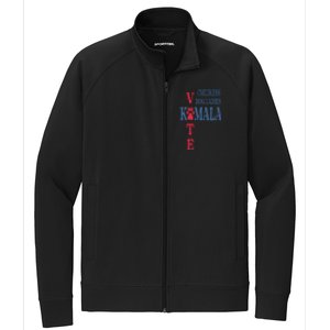 Childless Dog Ladies Vote For Kamala Harris 2024 Stretch Full-Zip Cadet Jacket