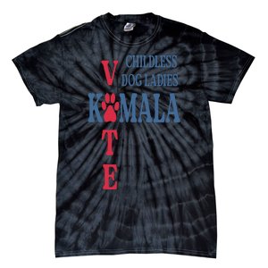 Childless Dog Ladies Vote For Kamala Harris 2024 Tie-Dye T-Shirt