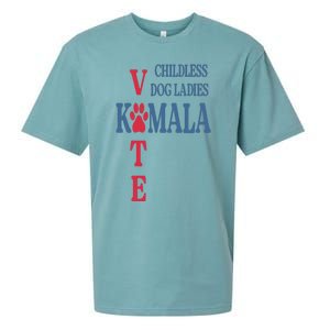 Childless Dog Ladies Vote For Kamala Harris 2024 Sueded Cloud Jersey T-Shirt