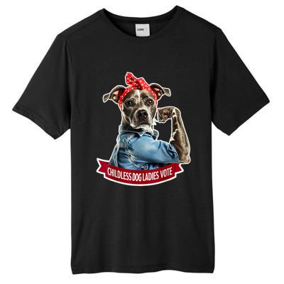 Childless Dog Ladies Vote Rosie The Riveter Tall Fusion ChromaSoft Performance T-Shirt