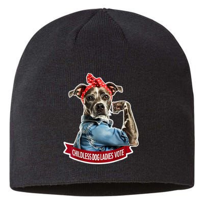 Childless Dog Ladies Vote Rosie The Riveter Sustainable Beanie