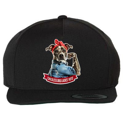 Childless Dog Ladies Vote Rosie The Riveter Wool Snapback Cap