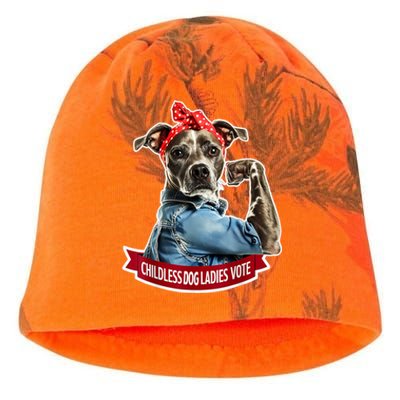 Childless Dog Ladies Vote Rosie The Riveter Kati - Camo Knit Beanie