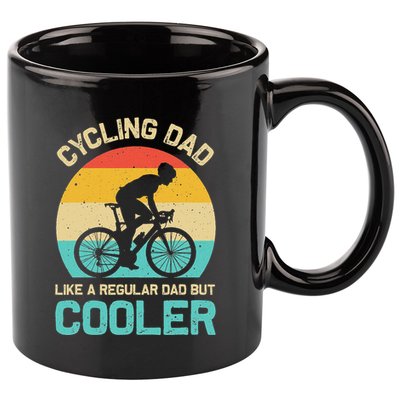 Cycling Dad Like A Regular Dad But Cooler Funny Cyclist Gift 11oz C Handle Ceramic Mug