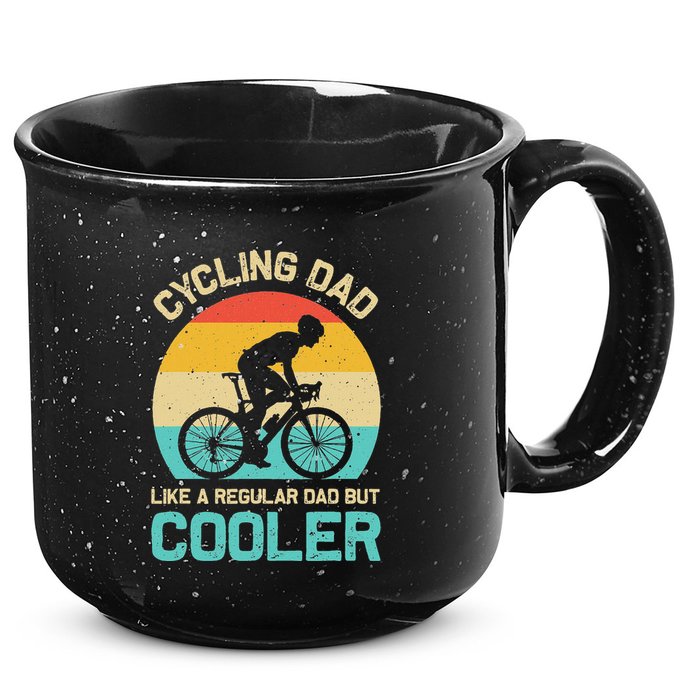 Cycling Dad Like A Regular Dad But Cooler Funny Cyclist Gift 15oz Campfire Ceramic Mug