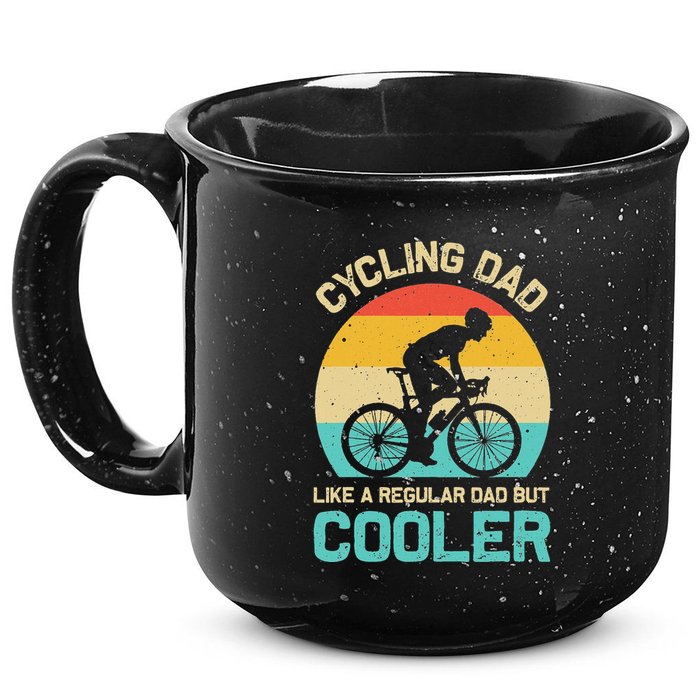 Cycling Dad Like A Regular Dad But Cooler Funny Cyclist Gift 15oz Campfire Ceramic Mug
