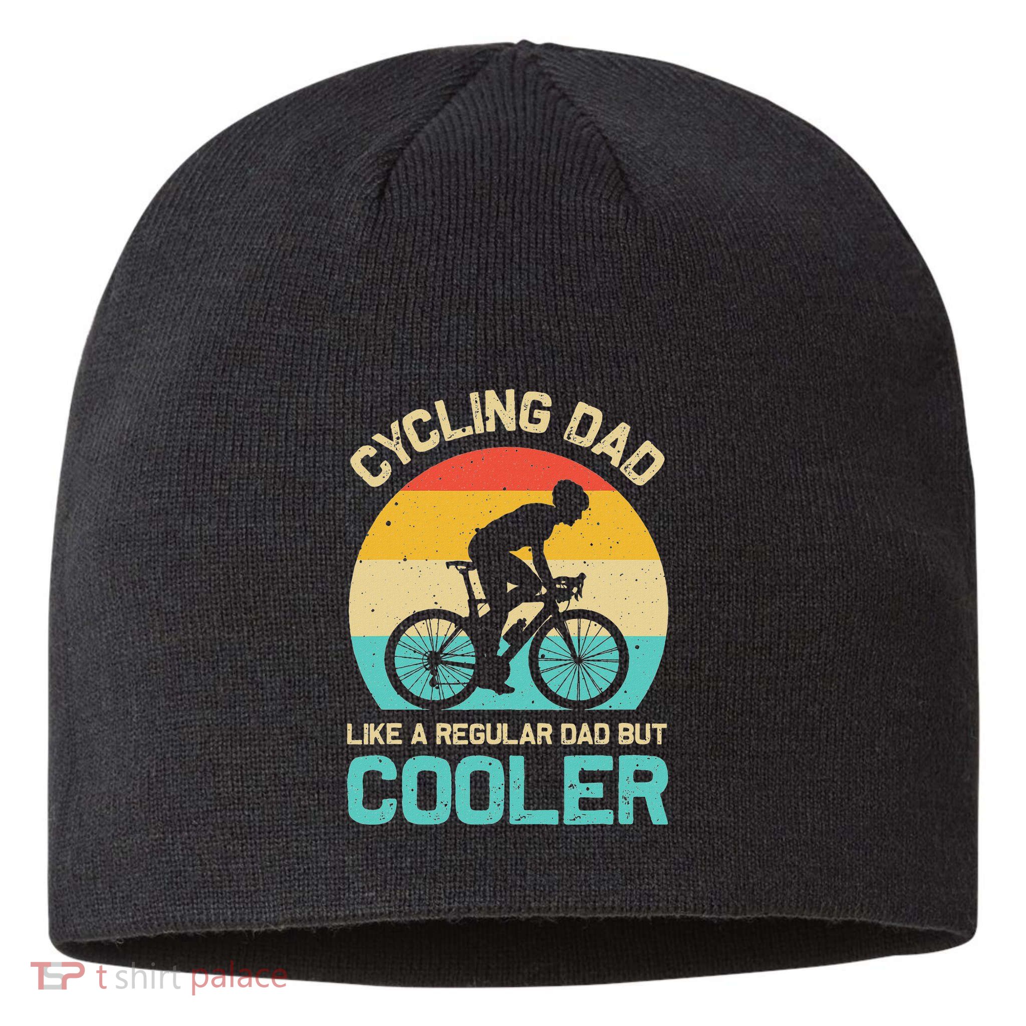 Cycling Dad Like A Regular Dad But Cooler Funny Cyclist Gift Sustainable Beanie